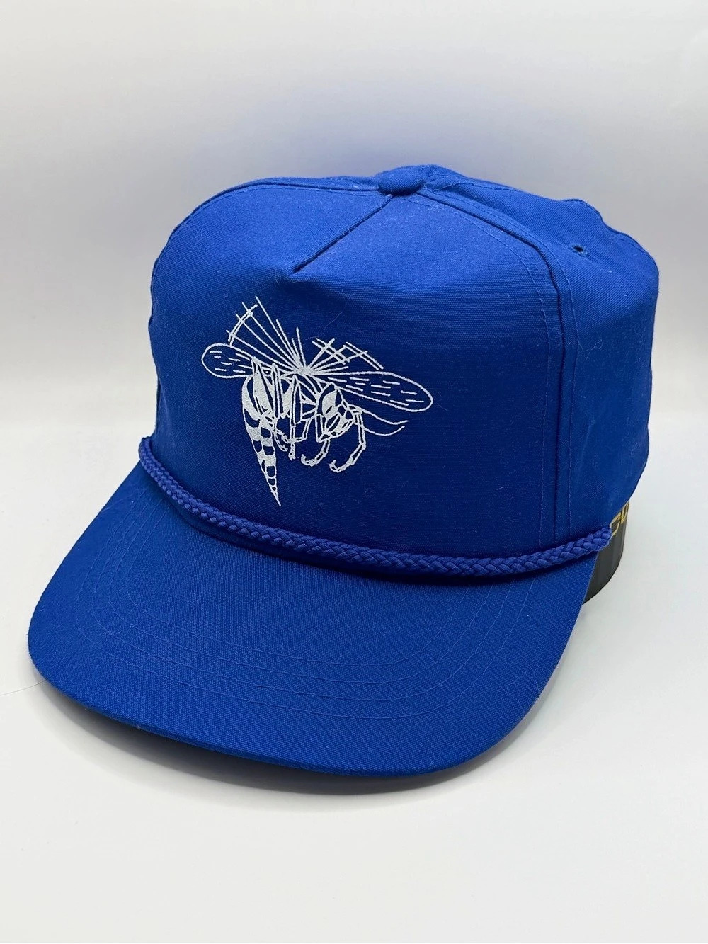 Vintage Hornet Yellowjacket Yupoong Blue Snapback Hat Like New